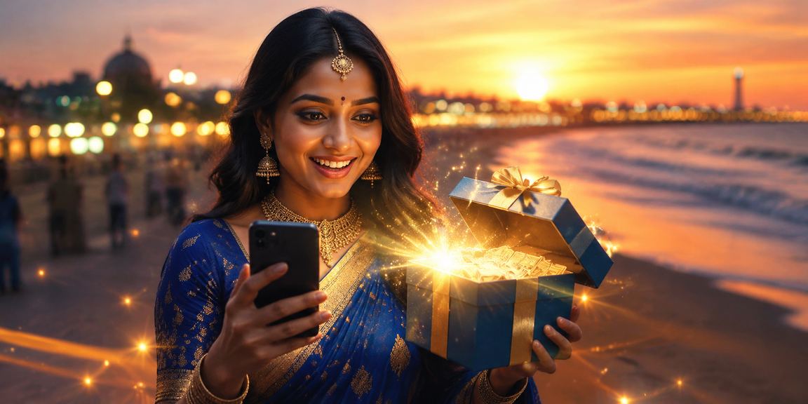 Player using mobile casino app in Chennai