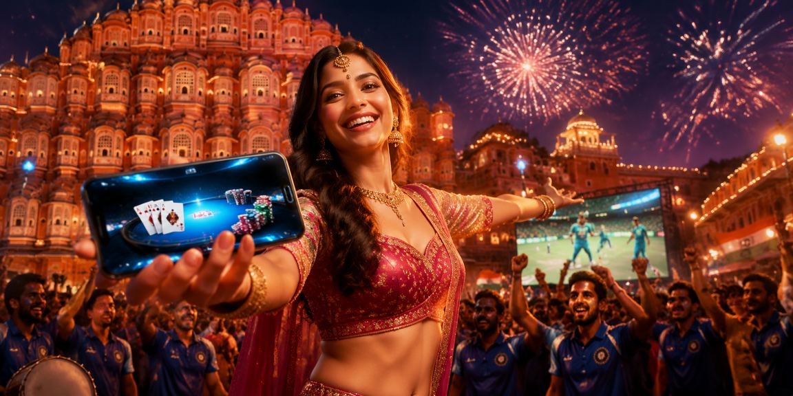 Indian woman playing poker with responsible gaming focus